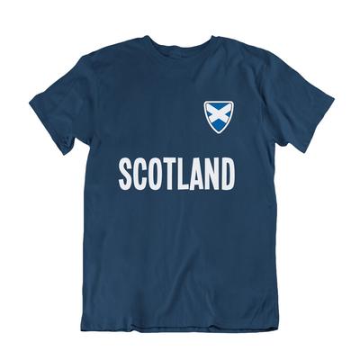 Pánské fotbalové tričko SCOTLAND Design skotské JMÉNO Vlajka 6 Nations Rugby