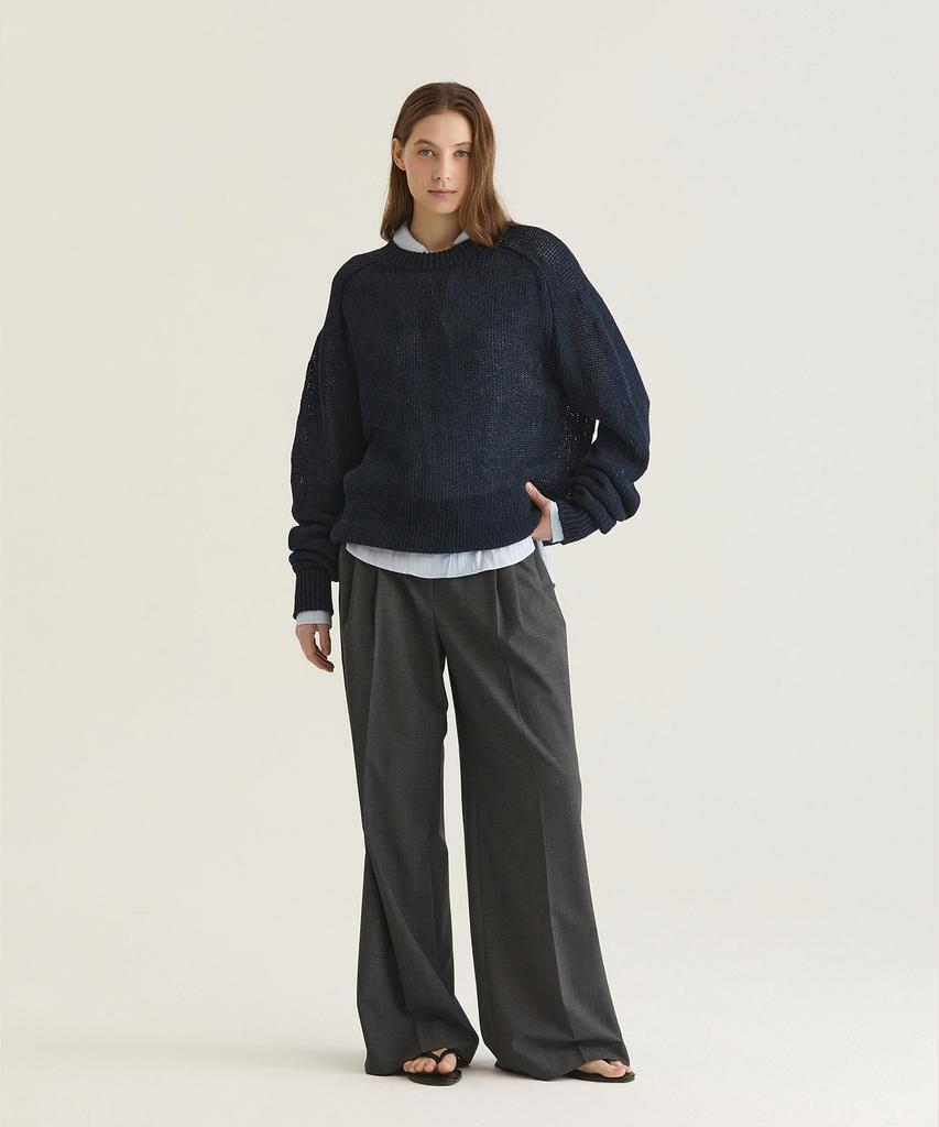 Oteumilkape (Unisex) Paper Pullover Knit - Navy