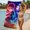 Customizable Personalized Beach Towels Demon Slayer Tanjiro Kamado Themed designs.Suitable for the Beach, Yoga, Sports;ideal As Beach Accessories