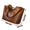 High Quality Brown Women's Handbags Soft Leather Large Capacity Tablet Computer Bag Luxurious Texture Retro Underarm Bag