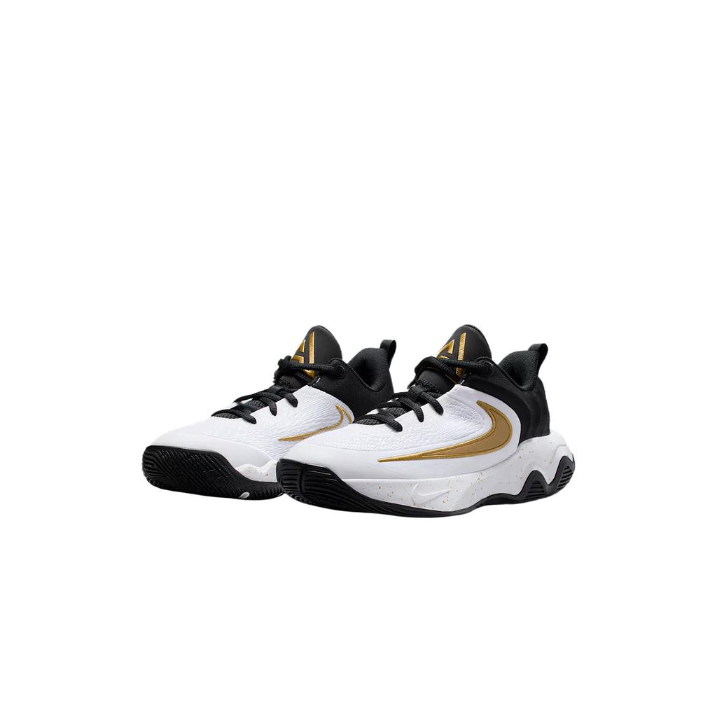 Nike Giannis Immortality 4 GS Czarne Białe Metaliczne Złoto Buty dla Dzieci IH7664-003