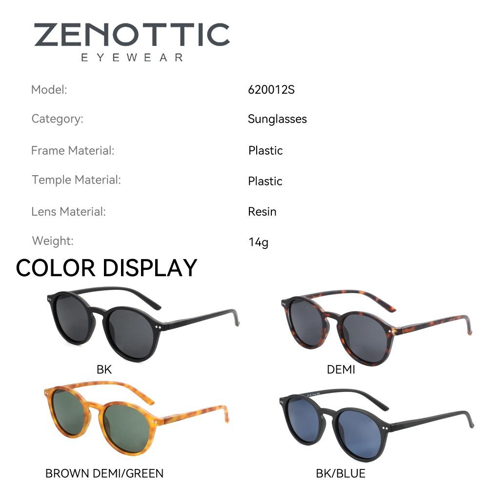 ZENOTTIC Retro Kleine Runde/Eckige Polarisierte Sonnenbrille Vintage Leichter Rahmen für Herren Damen Mode Shade
