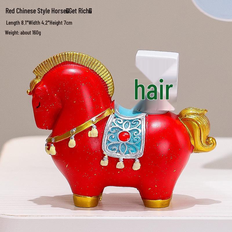 Creative Red Horse Mascot Figurine for Office or Living Room Decoration - Instantly Attracts Wealth