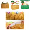 Stunning Tropical Hawaiian Grass Table Skirt Set For Beach Summer Party Decorations