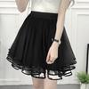 Girl Puffy Tulle Skirt Elastic High Waist Fluffy 3-Layer Tulle Petticoat Skirt Satin Lining Dress Up Skirt