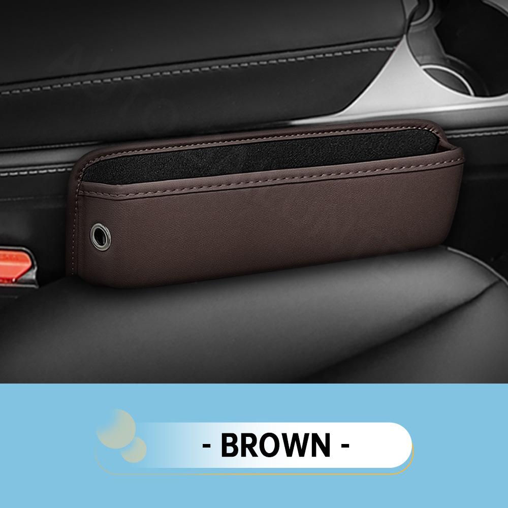 For Ford Edge Focus Kuga C-MAX Mustang Explorer Bronco Expedition Everest Car Seat Gap Organizer Storage Box Leather Accessories