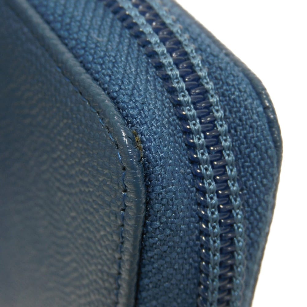 Used 10097 COCO Button Coin Purse A84061 7943 Excellent Condition CC Mark Zip Around 22nd Series COCO Mark Caviar Skin
