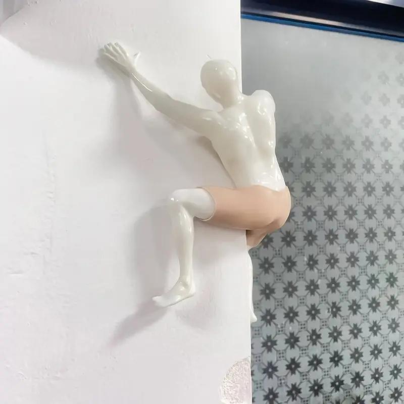 Lezecká figurka Nástěnná dekorace Model postavy Ozdoba Lezci Nástěnná socha Domácí kancelář Nástěnná dekorace Dárek pro lezecké nadšence