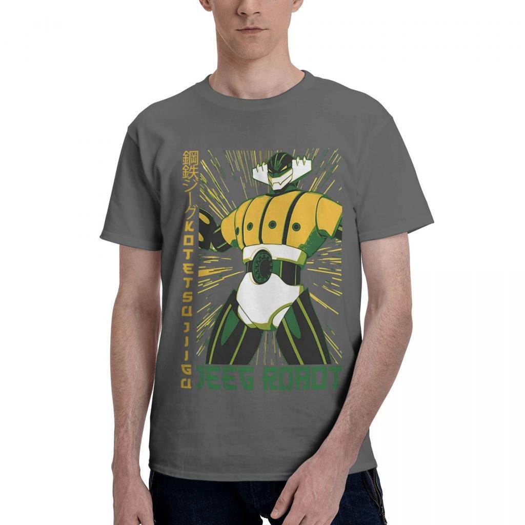 Kotetsu Jiigu Jeeg Robot 100 Cotton Casual Breathable Confortable Anime High End Mens Clothing Clothes Men