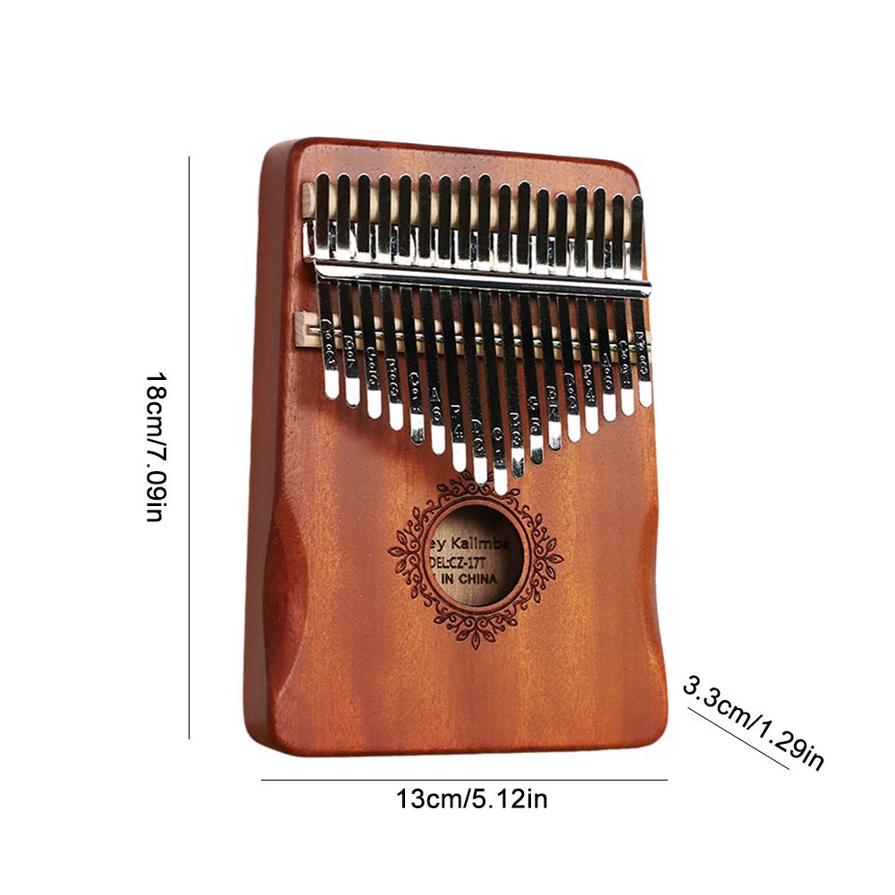 8/17 Keys Mini Kalimba Wooden Thumb Piano Finger Piano Musical Instrument Portable Exquisite Gift Set for Kids Adults Beginners