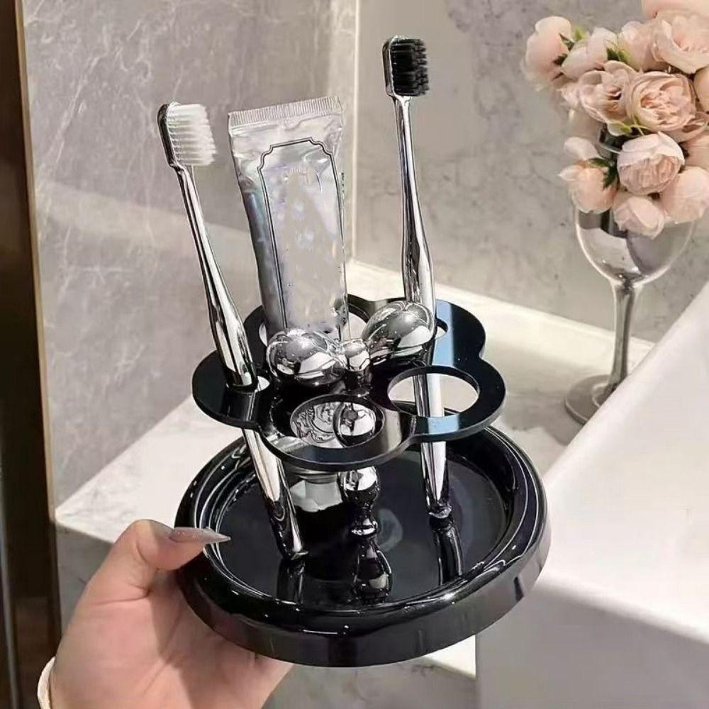 Uroczy Kwiatowy Uchwyt na Szczoteczki do Zębów Plastikowy Stojak do Przechowywania Pasty do Zębów do Łazienki