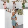 Elegant Womens Asymmetric Bodycon Short Sleeve Holiday Summer Party Mini Dress