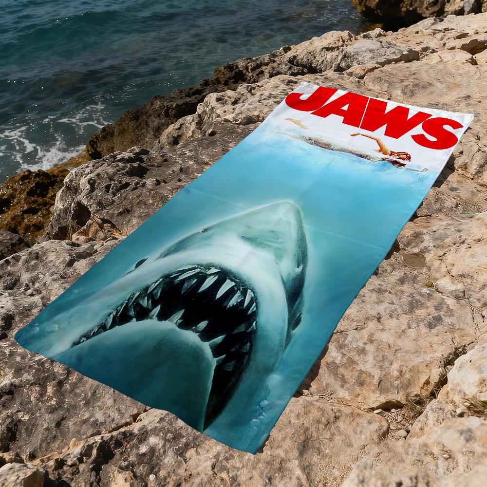 Classic Movie J-jaws Towel Beach Quick Dry Soft Pool Towels Gift for Travel Gym Shower Camping sports