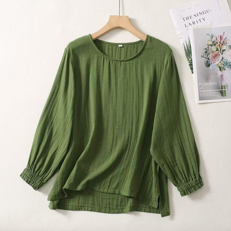 

Women s Batwing Sleeve Summer T-Shirt: Lightweight, Loose, Slimming, Breathable, Belly-Covering, Artistic, Comfortable Fashion XL (90-105 kg) зелёный