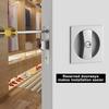 Bed/Bath Pocket Door Lock, Satin Nickel Contemporary Privacy Square Pocket Door Hardware, Sliding Pocket Door Latch