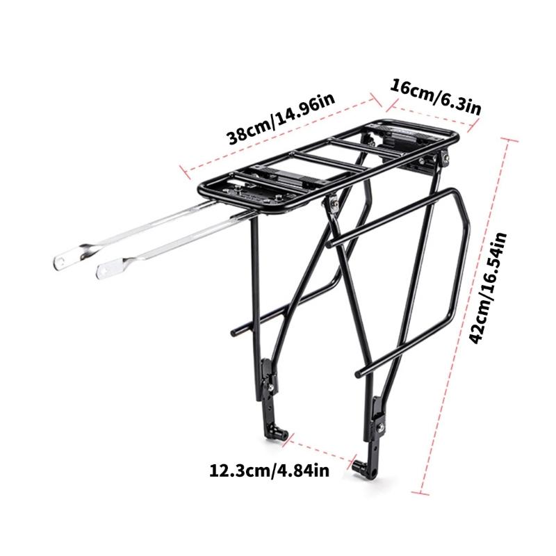 Mountainbike Regal Haken Gepäckträger Fahrrad Hinterrad Gepäck Ladefläche Fahrradtasche Ständer Halter Fahrradzubehör