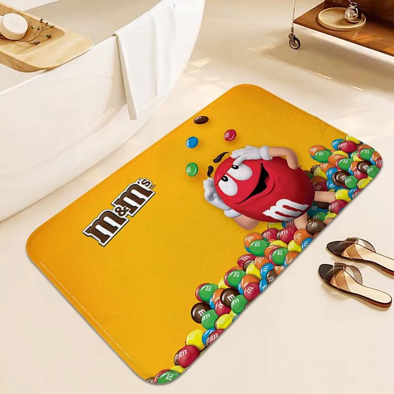 Carpet for Bedroom M&M's Sleeping Room Washable Non-slip Kitchen Rug Anti Slip Veranda Floor Mat Useful Things for Home