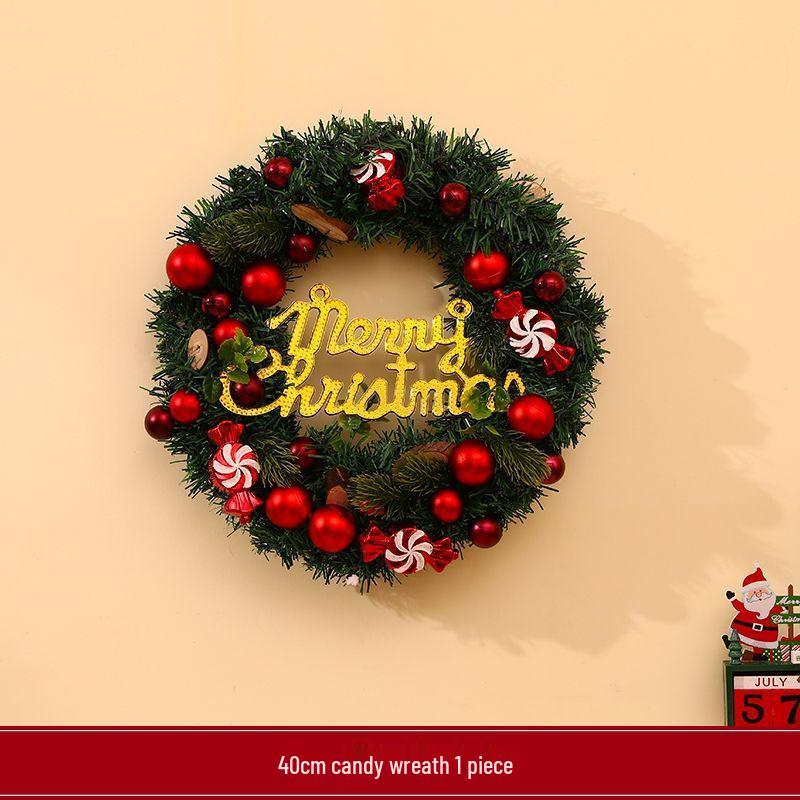 Рождественское украшение венок из ротанга 2025: Фото Сцена и Настенное/Дверное Подвесное Украшение