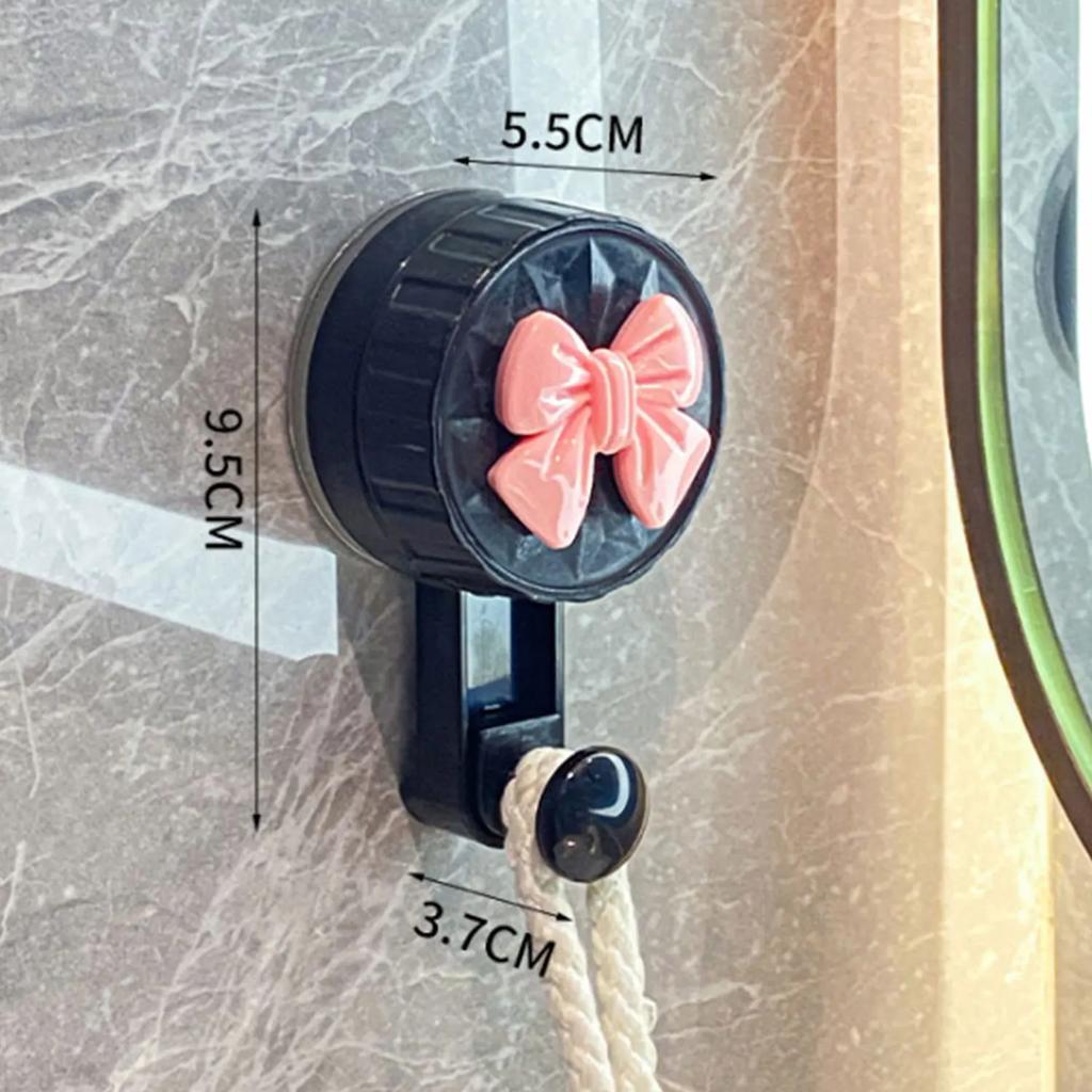 1 Saugnapfhaken mit Schleife, bohrfrei, starke Haftung, Bademantelhandtuch-Badezimmerhaken, Schlüsselhalter für die Verandawand, Universalhaken