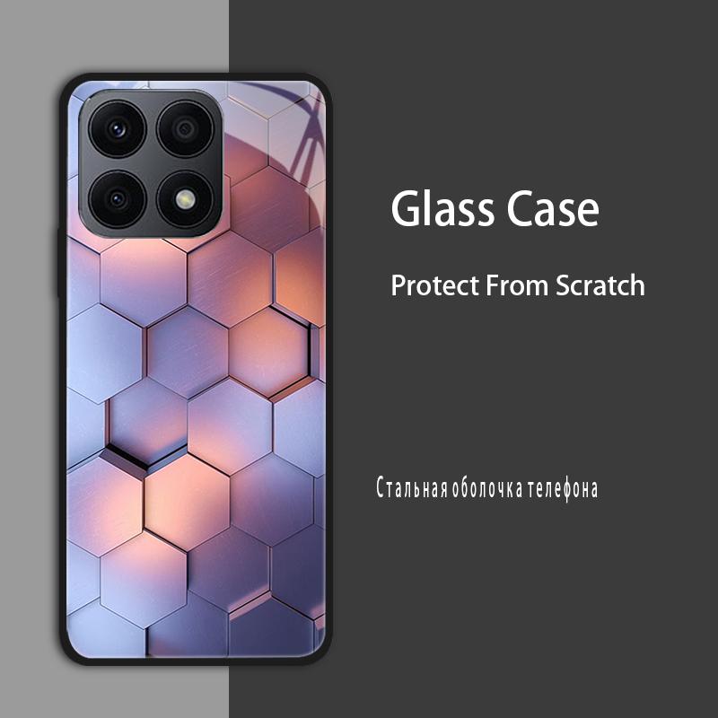 Dla Huawei Honor X6a X6 X6S X8 5G 4G Etui Pokrowiec Szklane Etui Hartowana Obudowa Zderzak Dla Honor X8A X6A X7A X8B Etui Ochronne
