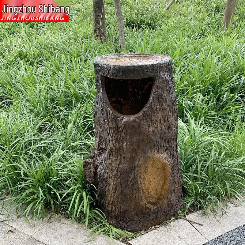 Уличная мусорная корзина в стиле пня