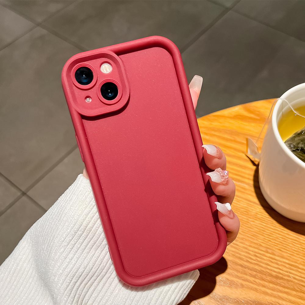 For iPhone 16 15 14 13 12 11 Pro Max XS Max XR X SE 8 7 Candy Color Soft Silicone Full Lens Protect Phone Case