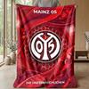 Mainz FC Weiche Flanell-Fleece-Decke Leicht Gemütlich Warm Überwurfdecke für Sofa Bett Heimdekoration