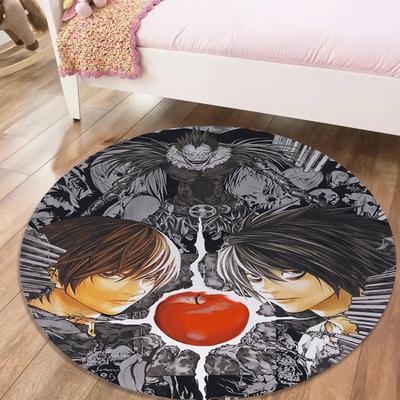 Death Note Round Area Rug,Carpet Rug for Living Room Bedroom Sofa Playroom Decor,Non-slip Floor Mat10