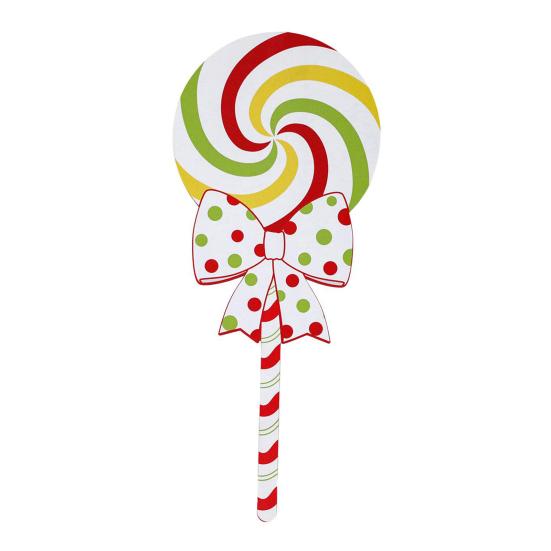 Christmas Lollipop Yard Sign Xmas Candy Lawn Sign Winter Holiday Lollipop Decoration for Indoor Outdoor Pathway Patio Decor