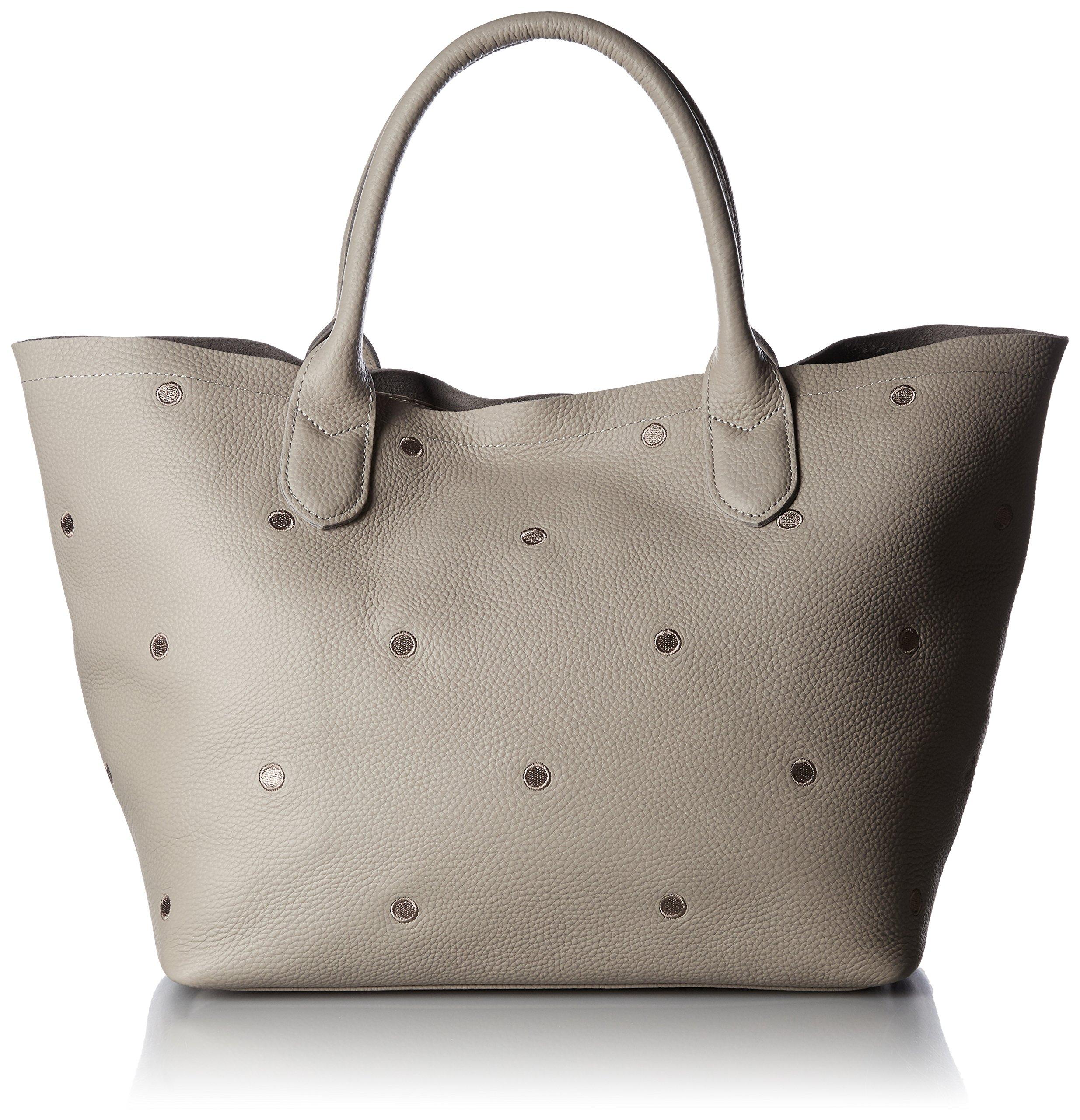 

Cowhide dot embroidery tote bag LGRY [Perke] 08-00-07470 Women s