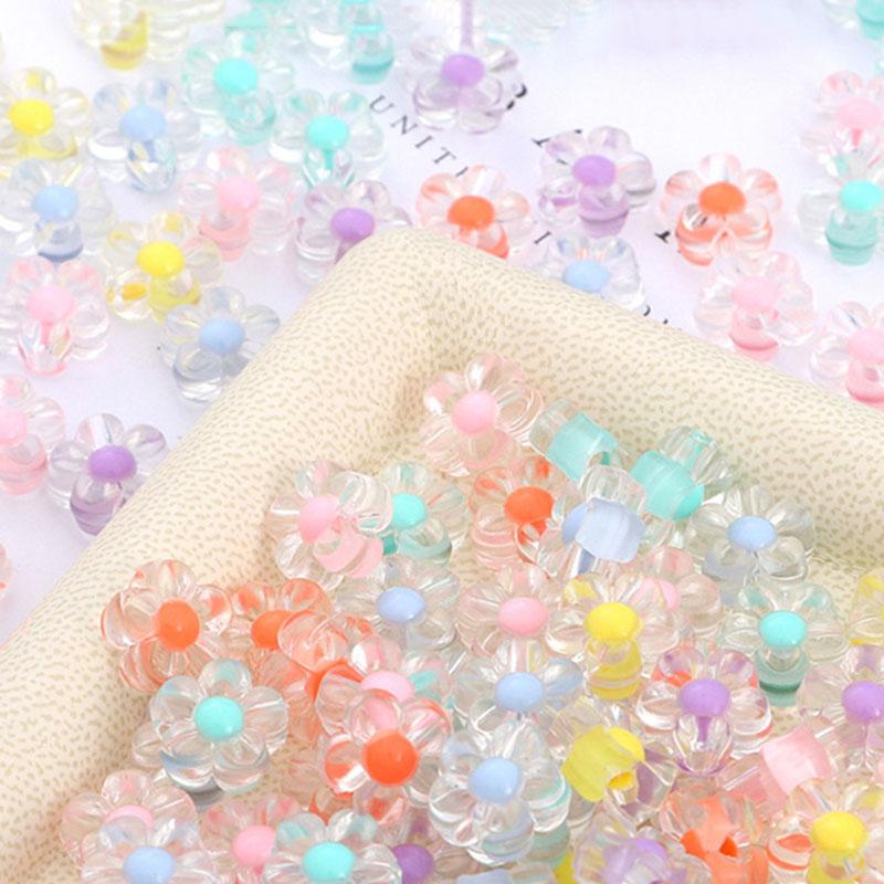 Home Party Supplies Handmade High Quality Beads Accessories Popular Sunflowers DIY Acrylic Hole:3.0mm Loose 12mm For Jewelry Making Transparent