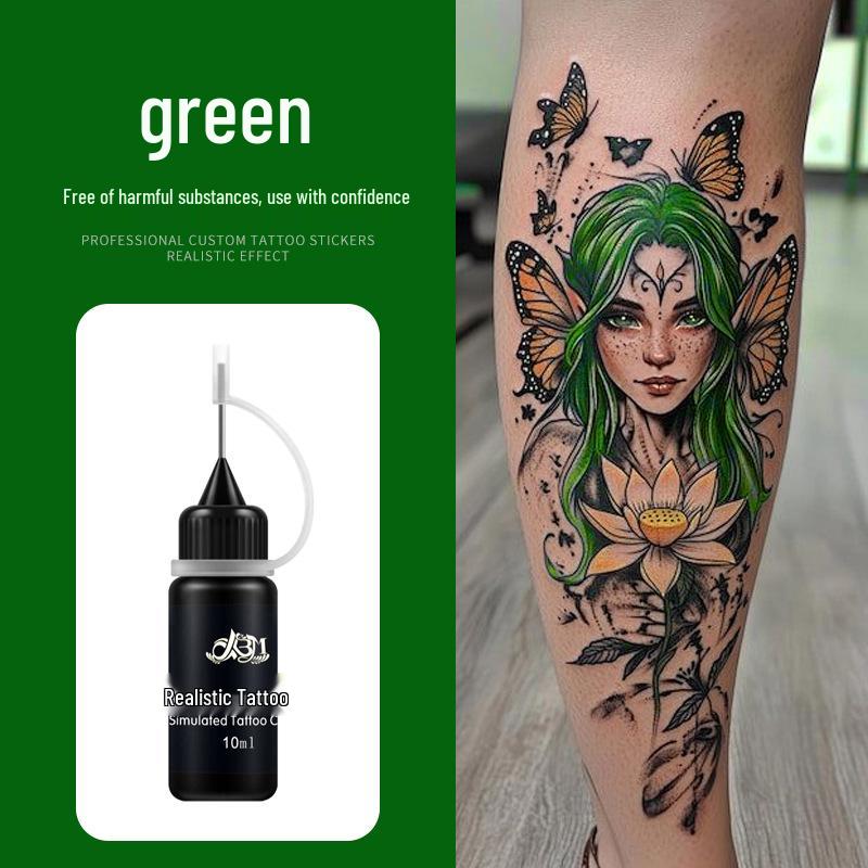 Stylish Plant-Based Colored Henna Juice Tattoo Cream - Waterproof & Long-lasting