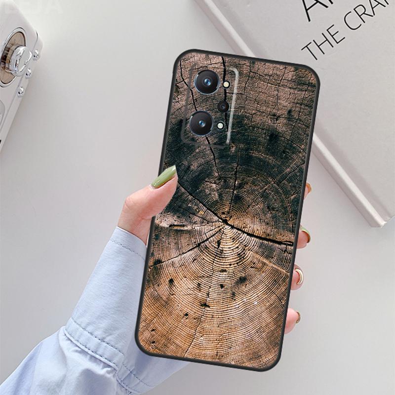 Muster Holztexturen Für Realme C67 C61 C75 C55 C53 C51 C21Y C25S GT 6 6T 5 GT7 Pro 10 11 12 13 14 Pro Plus Hülle