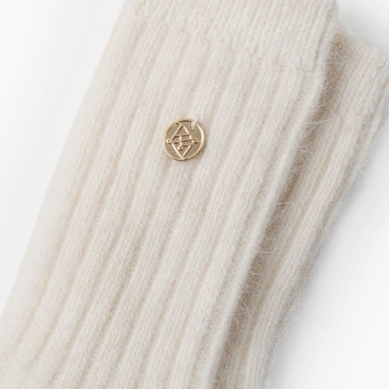 KUME Angora Socks, Ivory
