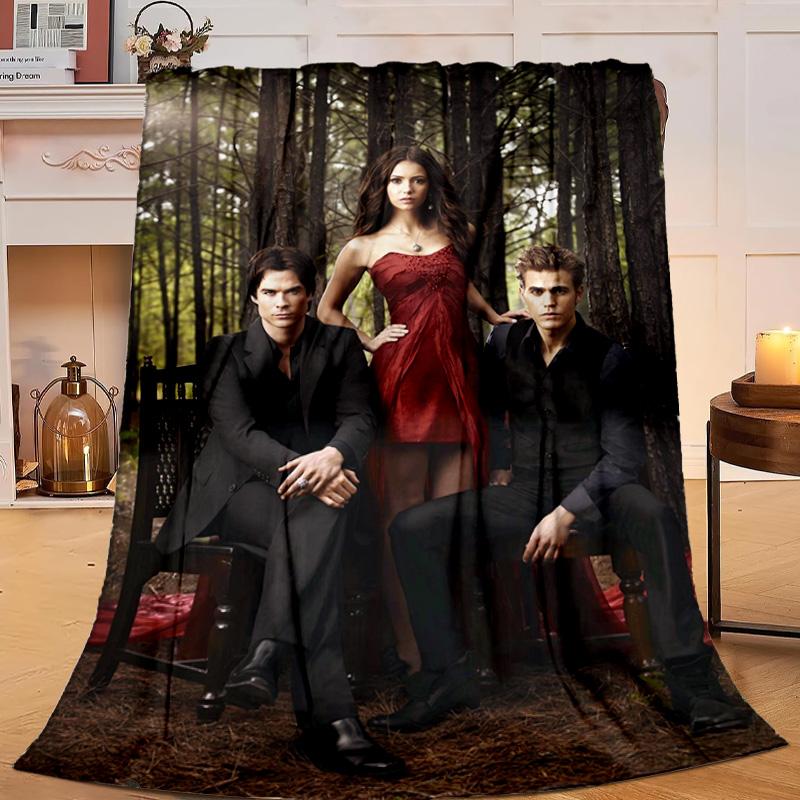 1PC Vampire Movies Flannel Blanket Gift, Suitable for Both Men And Women, Soft Ideal for Beds And Sofa, Birthday Or Christmas Gift