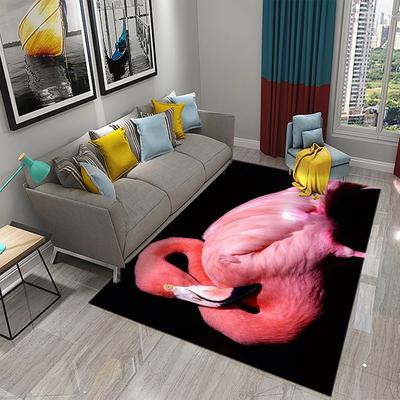 Pink Flamingo Carpet Nature Wildlife Rug Cute Animal Pattern Rectangle Area Rugs for Adult Yoga Mats Living Room Decor Floor Mat
