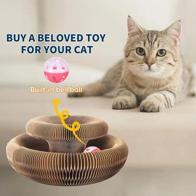 Katlanabilir Kedi Tırmalama Tahtası Kedi Oyuncakları Sihirli Org Top Pikap Öğütme Pençesi Kedi Malzemeleri için