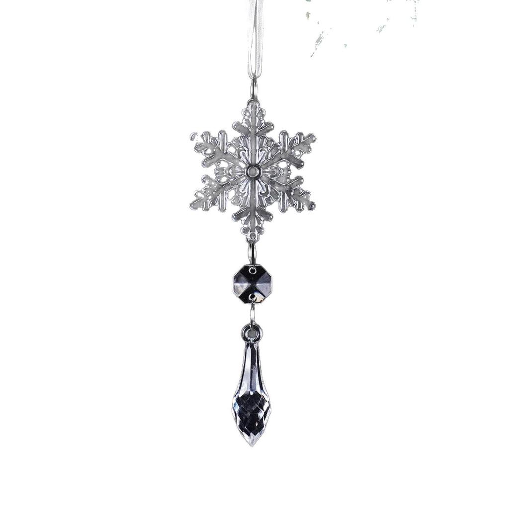 Transparent Acrylic Snowflake String Set for Christmas Tree Decoration