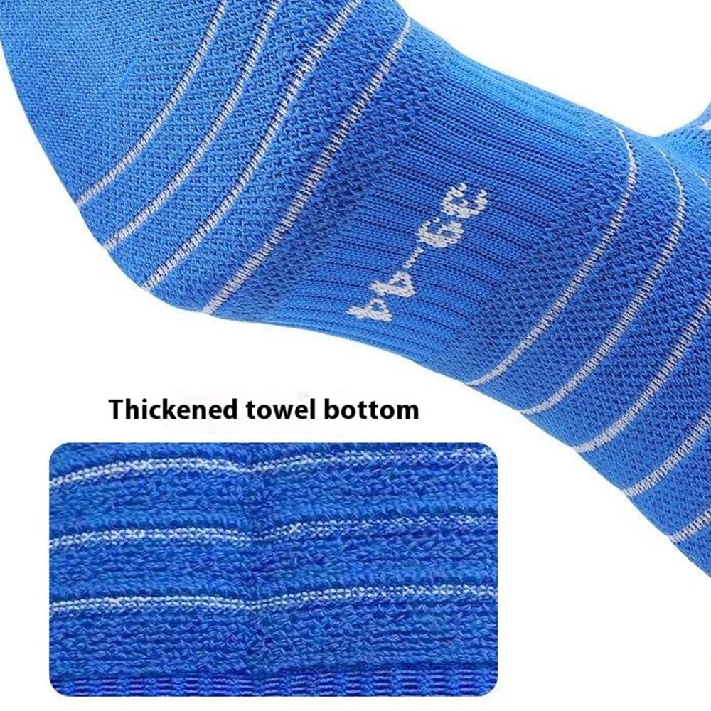 PORFIN 1 Paar M Größe 34 - 38 Professionelle Fußballsocken Atmungsaktiv Hoher Schaft Verdickt Trainingssocken