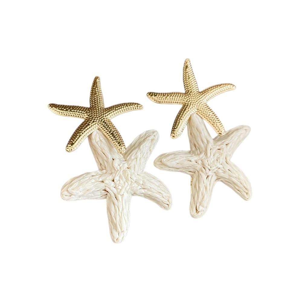 Elegant Starfish Earrings Personality Star Dangle Earrings Unique Starfish Ear Pendant  Vacation