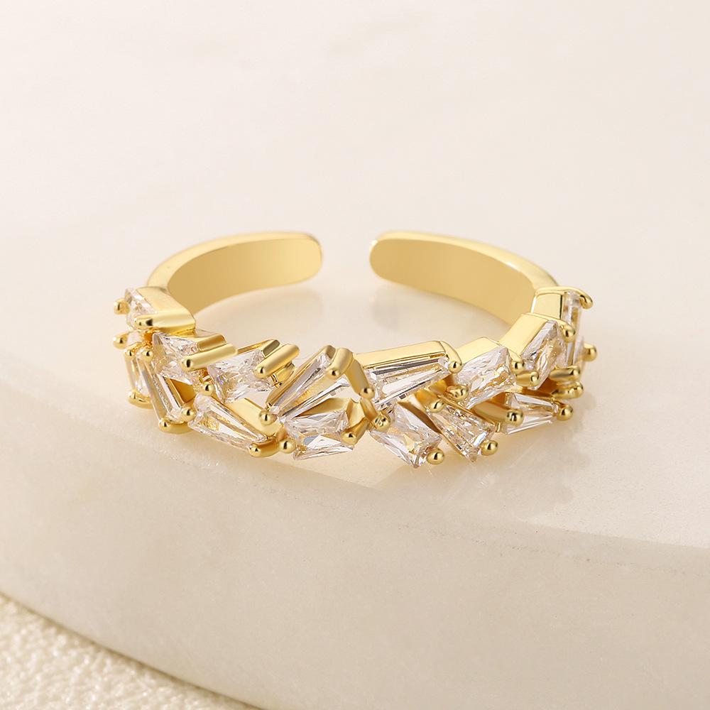 Exquisite Women's Adjustable Geometric Zirconia Ring