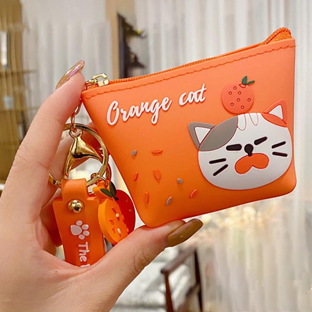 silicone coin purse keychain
