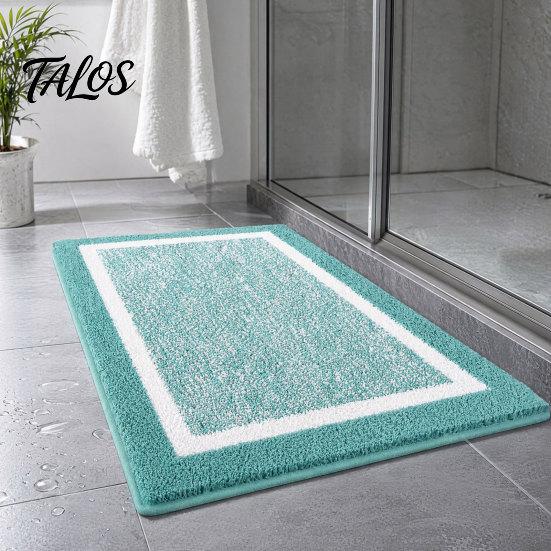 Set da 3pz Tappetini da Bagno, Tappeti da Bagno Altamente Assorbenti Antiscivolo, Tappetini Morbidi Lavabili per Lavandino del Bagno, WC, Vasca da Bagno