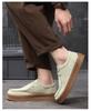 Fashion Men's Suede Leather Lace-Up Low-Top Sneakers Spring Breathable Comfortable Casual Shoes Lightweight Korean Fashion for Commuting
