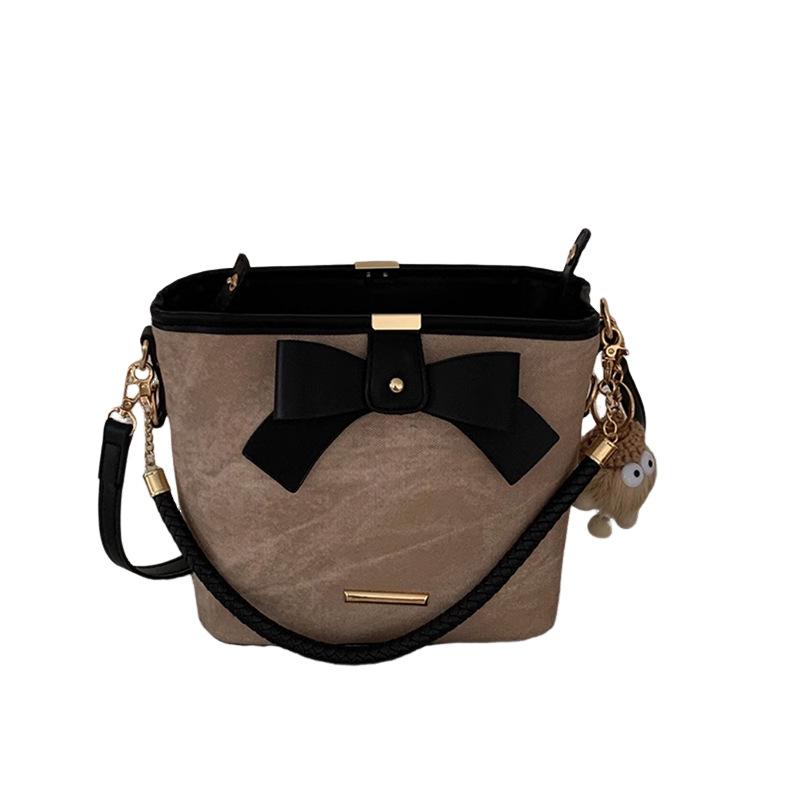 Bucket Bag Crossbody Bag Women'S Bag Premium Bow Handbag Shoulder Bag Luggage