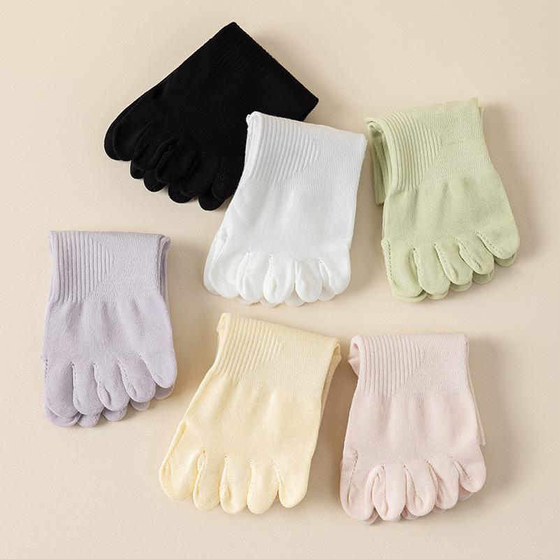 Calzini a Cinque Dita, Calzini Corti da Donna, Calzini Sottili in Cotone per Primavera ed Estate, Calzini a Mezza Gamba, Calzini Traspiranti con Dita Separate, Calzini a Cinque Dita Senza Cuciture