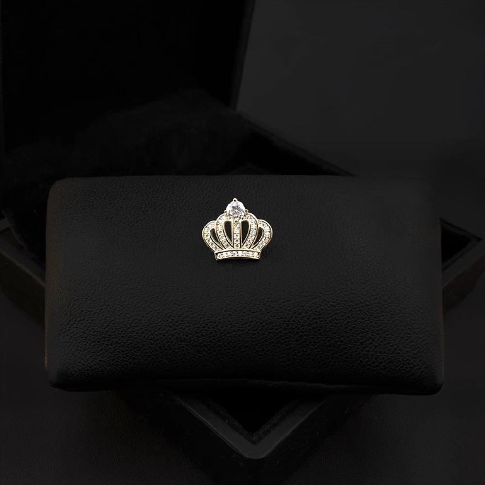 Squisite Spille Cristallo Zircone Corona Traforata Carina per Uomo Donna Giacca Completo Spilla Gioielli Semplici Accessori Personalità