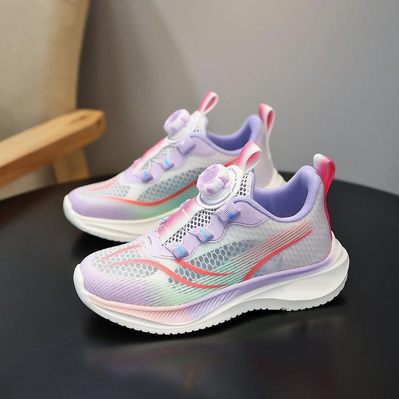 Sommer-Einzelloch-Grundschüler Laufschuhe Mädchen Kinder Neue Sportschuhe Mittel- und ältere Kinder Verschleißfest Rutschfest Sport