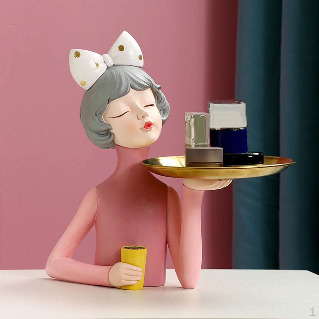 Sculpture Holding Storage Statue Desktop Decor for