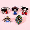 Dragon Ball Anime Wukong Alloy Brooch Japanese Cartoon Character Metal Badge Creative Accessory for Clothing Decoration